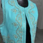Chaleco azul turquesa