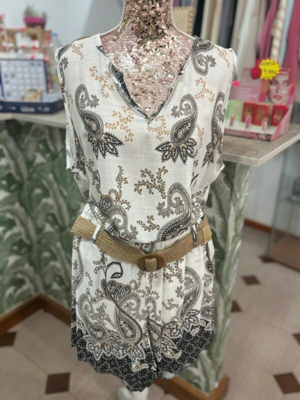 Conjunto cachemire sin mangas