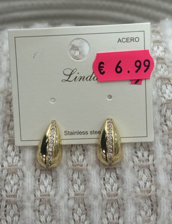 Pendientes gota brillo