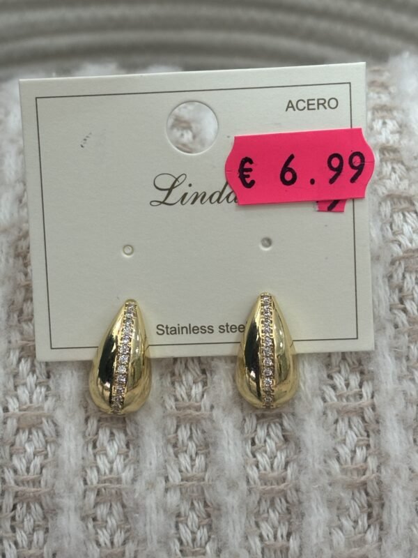 Pendientes gota brillo